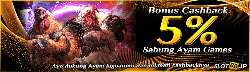 BONUS CASHBACK SABUNG AYAM 5%